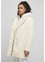 URBAN CLASSICS Kabát Ladies Oversized Sherpa Coat - whitesand