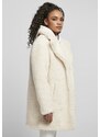 URBAN CLASSICS Kabát Ladies Oversized Sherpa Coat - whitesand