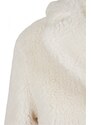 URBAN CLASSICS Kabát Ladies Oversized Sherpa Coat - whitesand