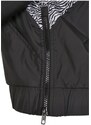 URBAN CLASSICS Ladies AOP Mixed Pull Over Jacket - black/zebra