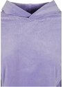 URBAN CLASSICS Ladies Cropped Velvet Oversized Hoody - lavender