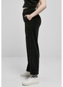 Dámské tepláky Urban Classics Ladies High Waist Straight Velvet Sweatpants - černé