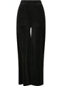 Dámské tepláky Urban Classics Ladies High Waist Straight Velvet Sweatpants - černé