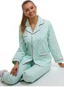Naspani Elegantní pyžamo pro ženy - flanel 1DF0011