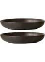 Audo CPH Set dvou tmavě hnědo šedých porcelánových hluboký talířů AUDO NEW NORM 20,7 cm