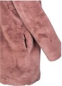 Dámský kabát Urban Classics Ladies Hooded Teddy Coat - starorůžový