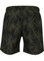 Pánské koupací šortky Urban Classics Pattern Swim Shorts - palm/olive