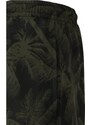 Pánské koupací šortky Urban Classics Pattern Swim Shorts - palm/olive