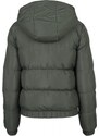 Dámská zimní bunda Urban Classics Ladies Hooded Puffer Jacket - tmavě olivová