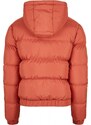 Dámská zimní bunda Urban Classics Ladies Hooded Puffer Jacket - cihlově červená