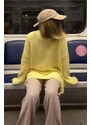 Madmext Mad Girls Yellow Oversize Sweater