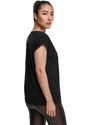 UC Ladies Dámské organické tričko s prodlouženým ramenem černé