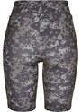 URBAN CLASSICS Ladies High Waist Camo Tech Cycle Shorts - dark digital camo