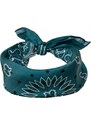 URBAN CLASSICS Satin Bandana 2-Pack - cherry/teal