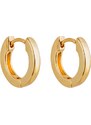 ORNAMENTI Pozlacené náušnice Small Flat Hoops gold