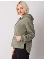 BASIC FEEL GOOD KHAKI DÁMSKÁ MIKINA NA ZIP S KAPUCÍ -KHAKI