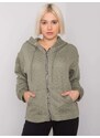 BASIC FEEL GOOD KHAKI DÁMSKÁ MIKINA NA ZIP S KAPUCÍ -KHAKI