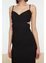 Trendyol Black Cut Out Detailed Stylish Evening Dress