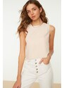 Trendyol Pink Woven Sleeveless Linen Look Blouse