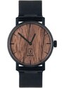 Take a shot Dřevěné hodinky Nox Watch s řemínkem z pravé kůže