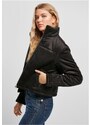 URBAN CLASSICS Ladies Corduroy Puffer Jacket - black
