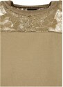 URBAN CLASSICS Ladies Lace Tee Dress - khaki