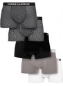 URBAN CLASSICS Organic Boxer Shorts 5-Pack - m.stripeaop+m.aop+blk+asp+wht