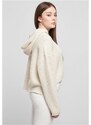 URBAN CLASSICS Ladies Oversized Hoody Sweater - whitesand