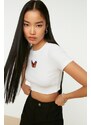 Dámský crop top Trendyol Embroidered