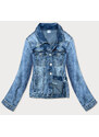 GOURD JEANS Světle modrá dámská džínová bunda s límcem (GD8631-K)