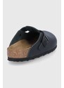 Kožené pantofle Birkenstock Boston dámské, černá barva, 60193-Black