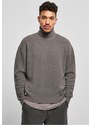Pánský svetr Urban Classics Oversized Roll Neck Sweater - šedý