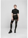 URBAN CLASSICS Ladies Velvet Tech Mesh Leggings