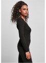 URBAN CLASSICS Ladies Wide Neckline Sweater - black