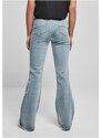 Dámské jeansy Urban Classics Ladies High Waist Flared Denim Pants - tinted light blue washed