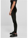 URBAN CLASSICS Ladies High Waist Velvet Leggings - black