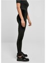 URBAN CLASSICS Ladies High Waist Velvet Leggings - black