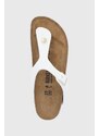 Žabky Birkenstock Gizeh dámské, bílá barva, na plochém podpatku, 1005300-White