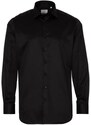 Pánská černá košile ETERNA Modern Fit Rypsový kepr Non Iron 100% bavlna