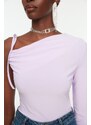 Trendyol Lilac Collar Detailed Bodysuit