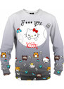Mr. GUGU & Miss GO Unisex's Angry Kitty Black Sweater S-Pc2231