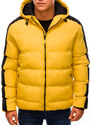 EDOTI Pánská prošívaná zimní bunda 535C - žlutá