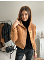 Fashion Lounge Krátký kabát Misty camel