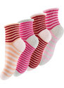 Ponožky dívčí - BERRY STRIPES - 4 páry