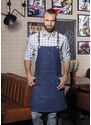 Karlowsky Stylová zástěra Bib Apron Denim X-Style 100% bavlna