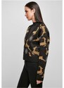 URBAN CLASSICS Ladies Short Oversized Christmas Cardigan - black/gold