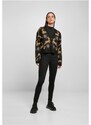 URBAN CLASSICS Ladies Short Oversized Christmas Cardigan - black/gold