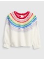 GAP Dětský pletený svetr se vzorem - Holky