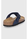 Žabky Birkenstock Gizeh dámské, tmavomodrá barva, na plochém podpatku