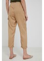 Kalhoty Pepe Jeans Jynx dámské, béžová barva, kapsáče, high waist